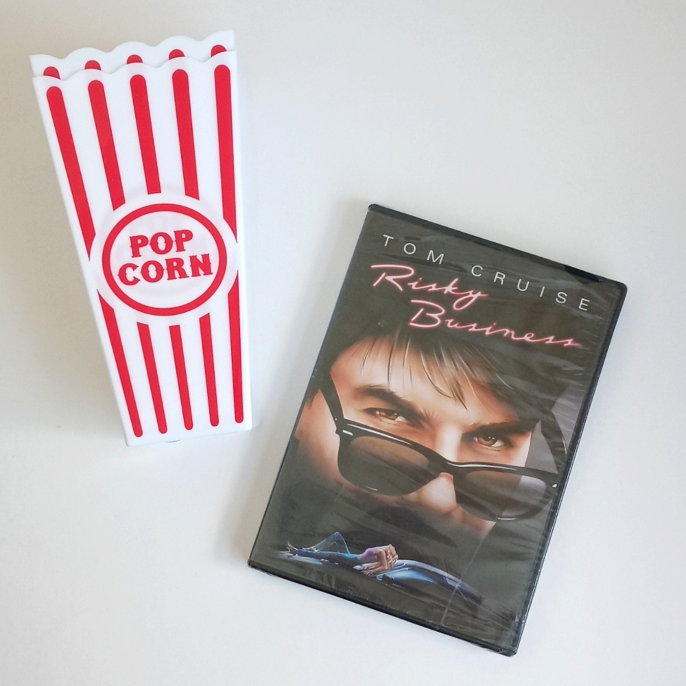 Risky Business DVD Tom Cruise (1983) 25th Anniversary New 2 Popcorn Containers